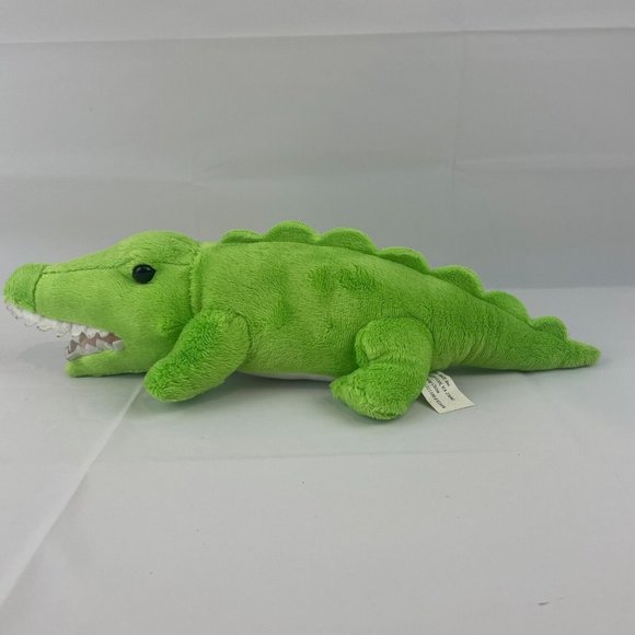 Fun Stuff Lime Green Alligator Crocodile 15" Plush Stuffed Animal Toy Reptile - Picture 2 of 5